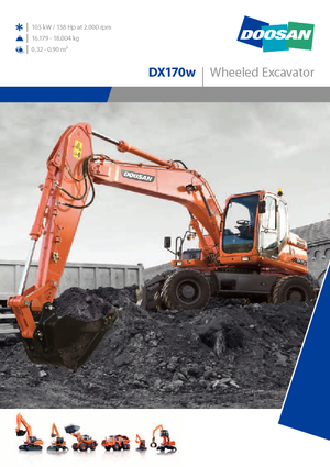Excavadoras hidráulicas  de ruedas Doosan DX170W