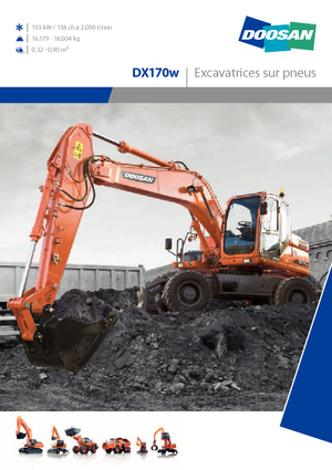 Excavadoras hidráulicas  de ruedas Doosan DX170W