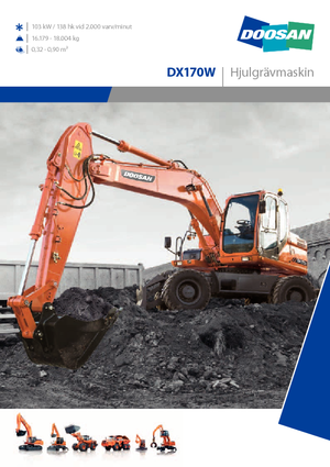 Excavadoras hidráulicas  de ruedas Doosan DX170W