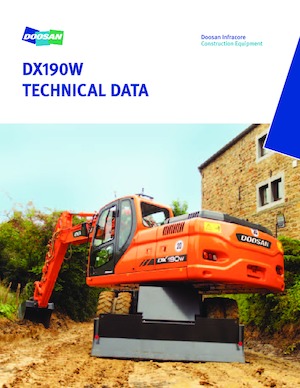 Excavadoras hidráulicas  de ruedas Doosan DX 190 W
