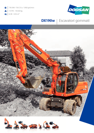 Excavadoras hidráulicas  de ruedas Doosan DX 190 W