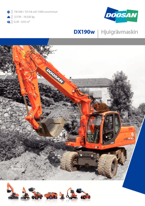 Excavadoras hidráulicas  de ruedas Doosan DX 190 W