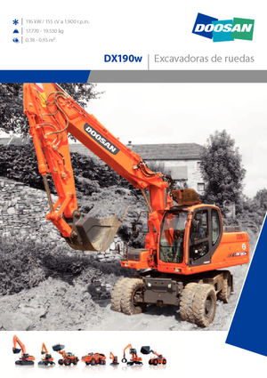 Excavadoras hidráulicas  de ruedas Doosan DX 190 W