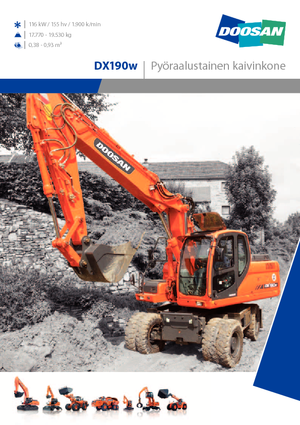 Excavadoras hidráulicas  de ruedas Doosan DX 190 W