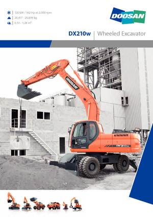 Excavadoras hidráulicas  de ruedas Doosan DX210W