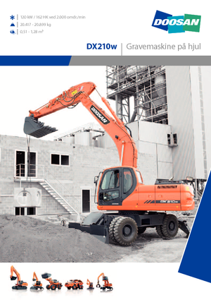 Excavadoras hidráulicas  de ruedas Doosan DX210W