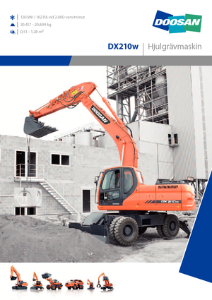 Excavadoras hidráulicas  de ruedas Doosan DX210W