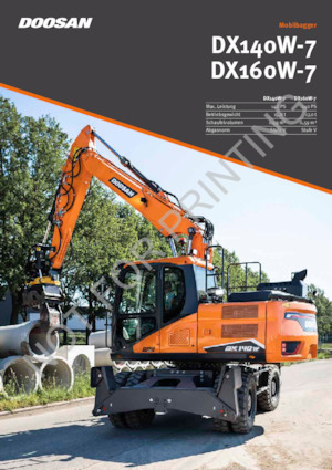 Excavadoras hidráulicas  de ruedas Doosan DX140W-7