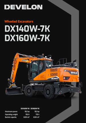 Excavadoras hidráulicas  de ruedas Develon DX160W-7K
