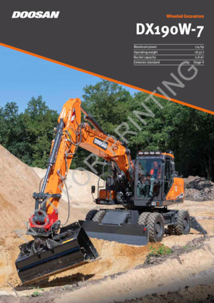 Excavadoras hidráulicas  de ruedas Doosan DX190W-7