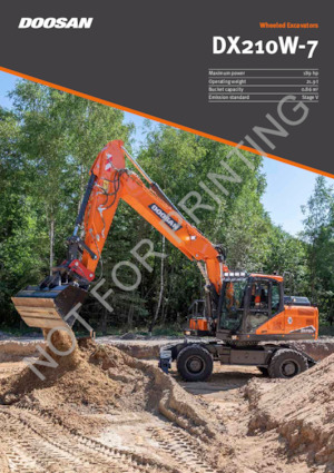 Excavadoras hidráulicas  de ruedas Doosan DX210W-7