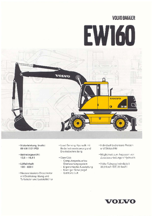 Excavadoras hidráulicas  de ruedas Volvo EW160