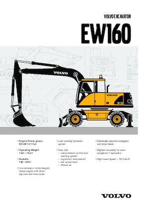 Excavadoras hidráulicas  de ruedas Volvo EW160