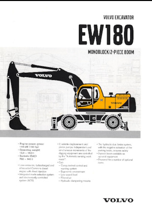 Excavadoras hidráulicas  de ruedas Volvo EW180