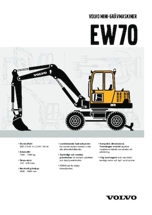 Excavadoras hidráulicas  de ruedas Volvo EW70V