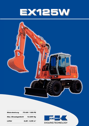 Excavadoras hidráulicas  de ruedas Fiat Kobelco EX 125 WT