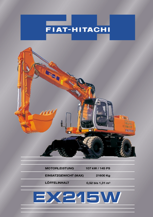 Excavadoras hidráulicas  de ruedas Fiat-Hitachi EX 215 W