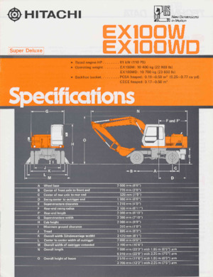 Excavadoras hidráulicas  de ruedas Hitachi EX100WD