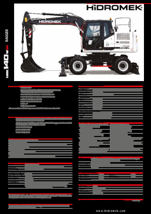 Excavadoras hidráulicas  de ruedas Hidromek HMK 140 W