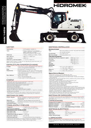 Excavadoras hidráulicas  de ruedas Hidromek HMK 140 W