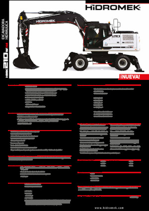 Excavadoras hidráulicas  de ruedas Hidromek HMK 210 W