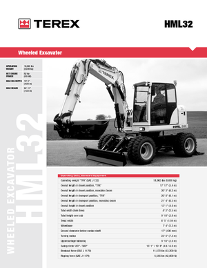 Excavadoras hidráulicas  de ruedas Terex-Schaeff HML 32