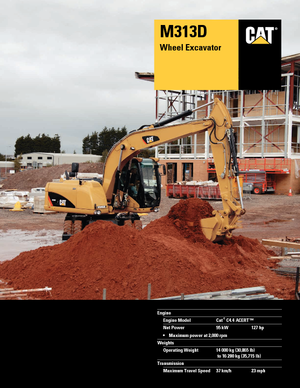 Excavadoras hidráulicas  de ruedas Caterpillar M313D VAH