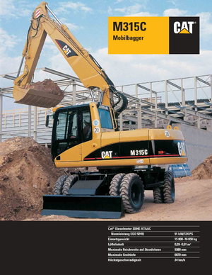 Excavadoras hidráulicas  de ruedas Caterpillar M 315 C VAH