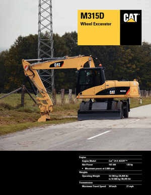 Excavadoras hidráulicas  de ruedas Caterpillar M315D VAH