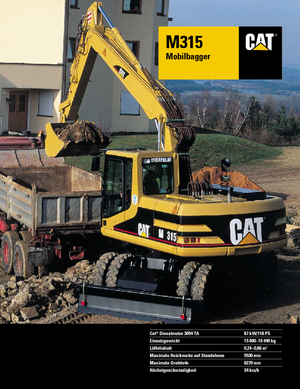 Excavadoras hidráulicas  de ruedas Caterpillar M 315 Mono