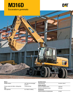 Excavadoras hidráulicas  de ruedas Caterpillar M316D Mono