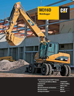 Excavadoras hidráulicas  de ruedas Caterpillar M316D Mono