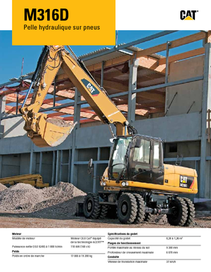 Excavadoras hidráulicas  de ruedas Caterpillar M316D Mono