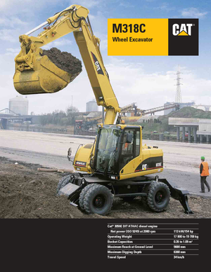 Excavadoras hidráulicas  de ruedas Caterpillar M 318 C VAH