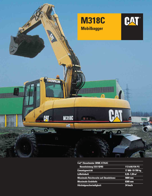 Excavadoras hidráulicas  de ruedas Caterpillar M 318 C VAH