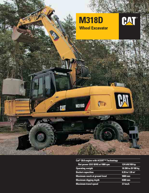 Excavadoras hidráulicas  de ruedas Caterpillar M318D Mono