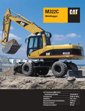 Excavadoras hidráulicas  de ruedas Caterpillar M 322 C MH