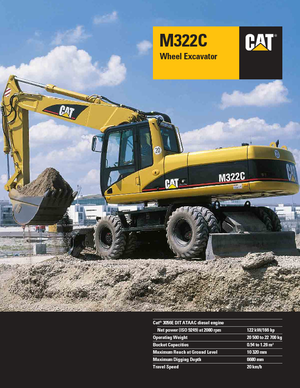 Excavadoras hidráulicas  de ruedas Caterpillar M 322 C VAH