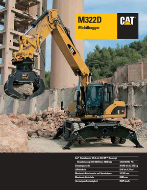 Excavadoras hidráulicas  de ruedas Caterpillar M322D Mono