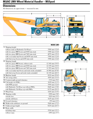 Excavadoras hidráulicas  de ruedas Caterpillar M 325 C MH