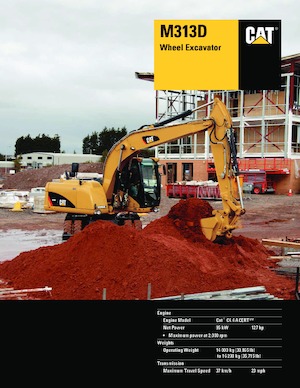 Excavadoras hidráulicas  de ruedas Caterpillar M313D