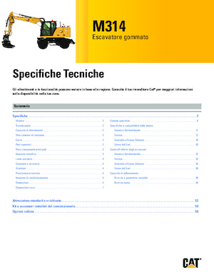 Excavadoras hidráulicas  de ruedas Caterpillar M314