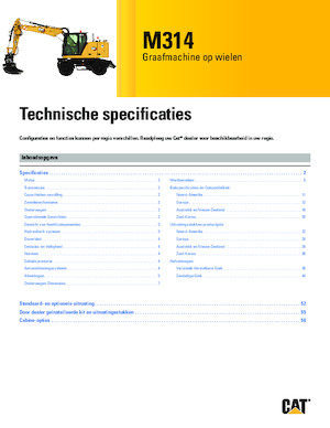 Excavadoras hidráulicas  de ruedas Caterpillar M314