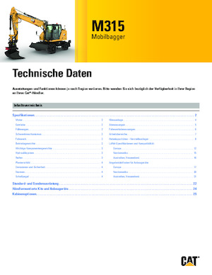 Excavadoras hidráulicas  de ruedas Caterpillar M315