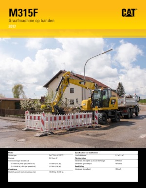 Excavadoras hidráulicas  de ruedas Caterpillar M315F