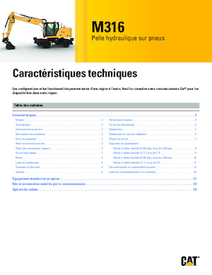 Excavadoras hidráulicas  de ruedas Caterpillar M316