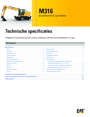 Excavadoras hidráulicas  de ruedas Caterpillar M316