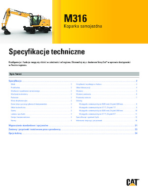 Excavadoras hidráulicas  de ruedas Caterpillar M316