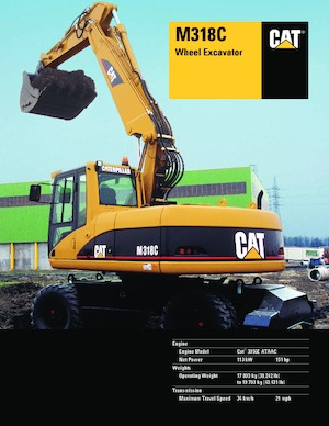 Excavadoras hidráulicas  de ruedas Caterpillar M318C