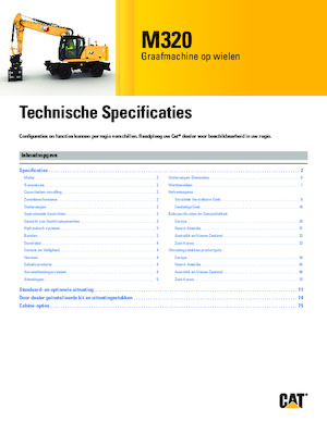 Excavadoras hidráulicas  de ruedas Caterpillar M320